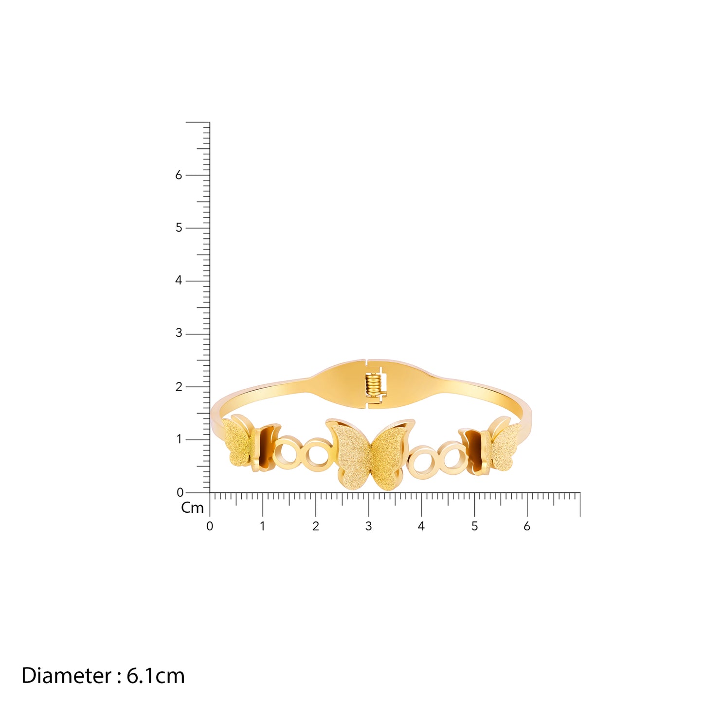 18K Gold Plated Golden Flutter Butterfly Bracelet