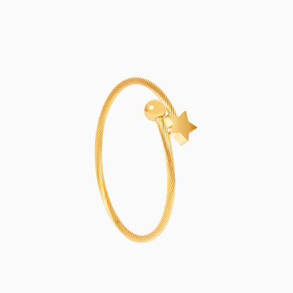18K Gold Plated Celestial Mesh Cuff Star Bracelet