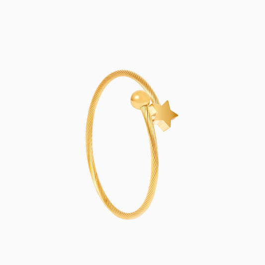 18K Gold Plated Celestial Mesh Cuff Star Bracelet