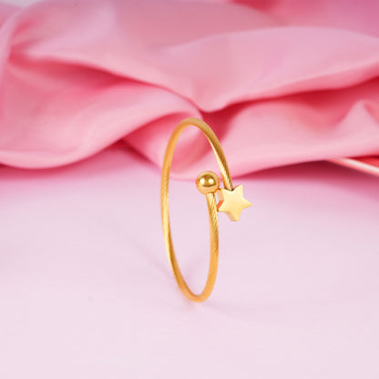 18K Gold Plated Celestial Mesh Cuff Star Bracelet