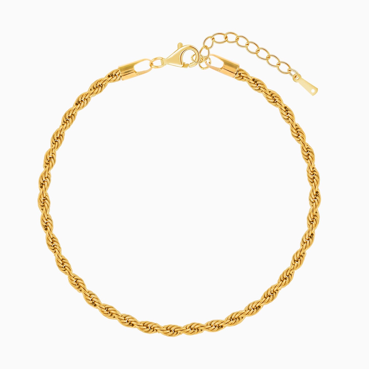 18K Gold Plated Twist & Bold Rope Cable Chain Bracelet