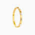 Gold bracelet with embedded diamonds on a white background