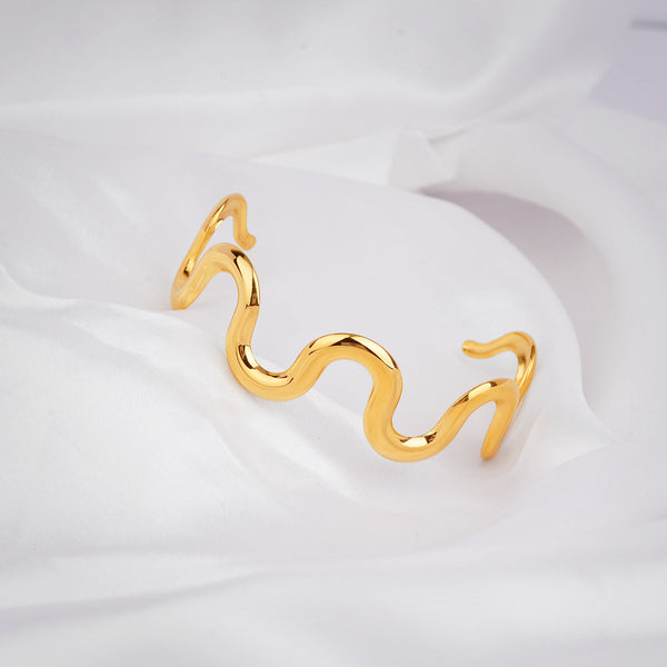 Wave Open Cuff Bracelet