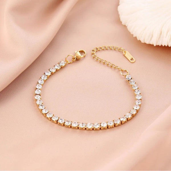Round Crystal Tennis Bracelet