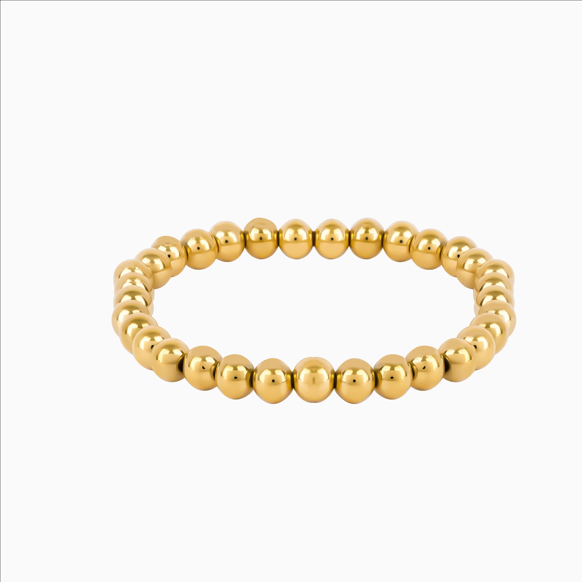 Stretchable gold beaded bracelet for women