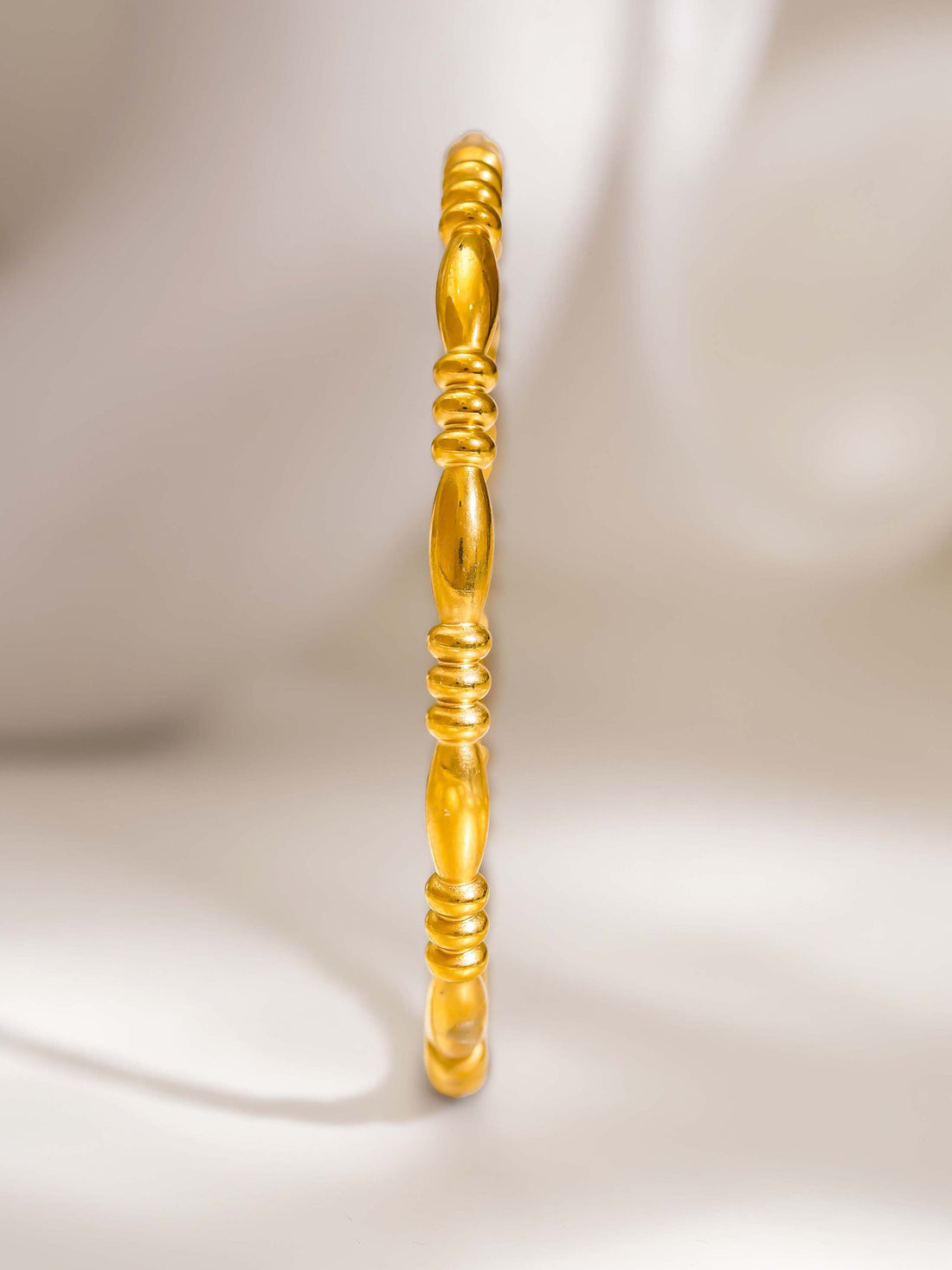 Gold Bead Bangle Bracelet