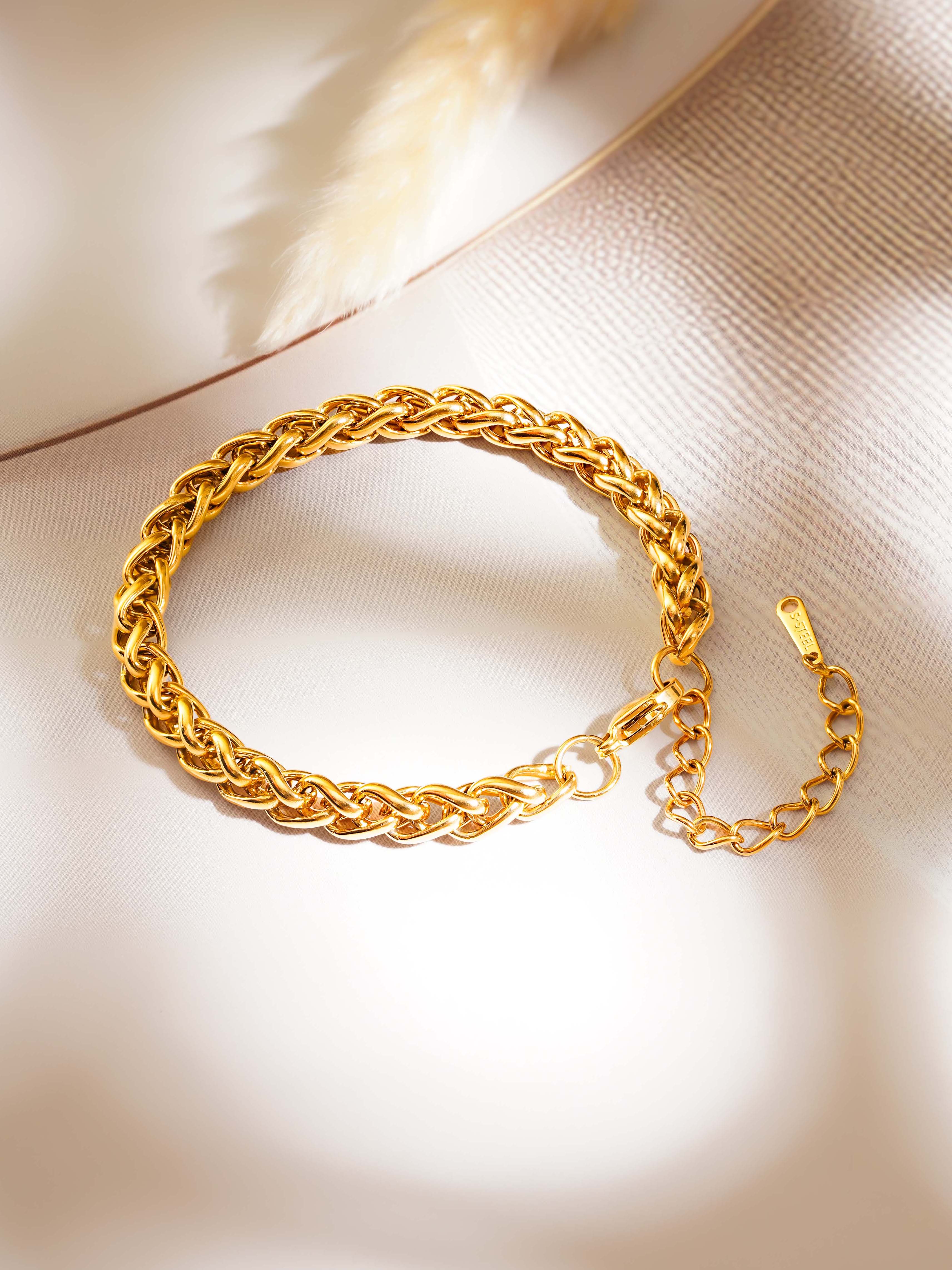 18K Gold Plated Classic Link Chain Bracelet