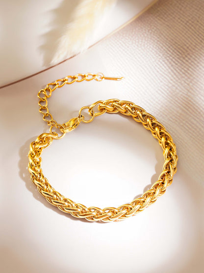 18K Gold Plated Classic Link Chain Bracelet