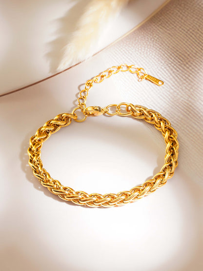 18K Gold Plated Classic Link Chain Bracelet
