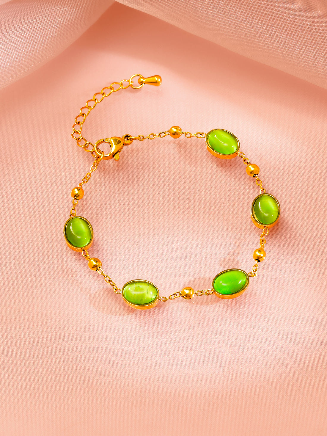 Green Cat Eye Bracelet