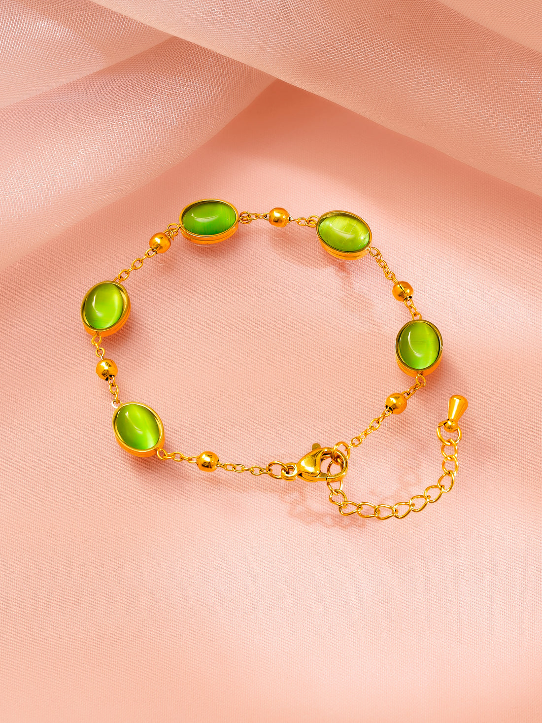 Green Cat Eye Bracelet