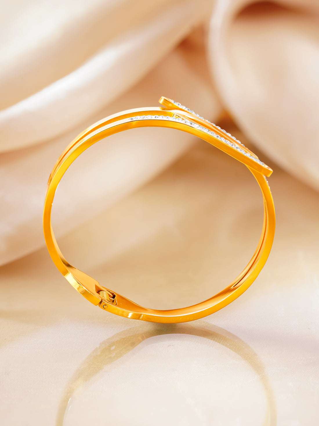Crystal Bypass Bangle Bracelet