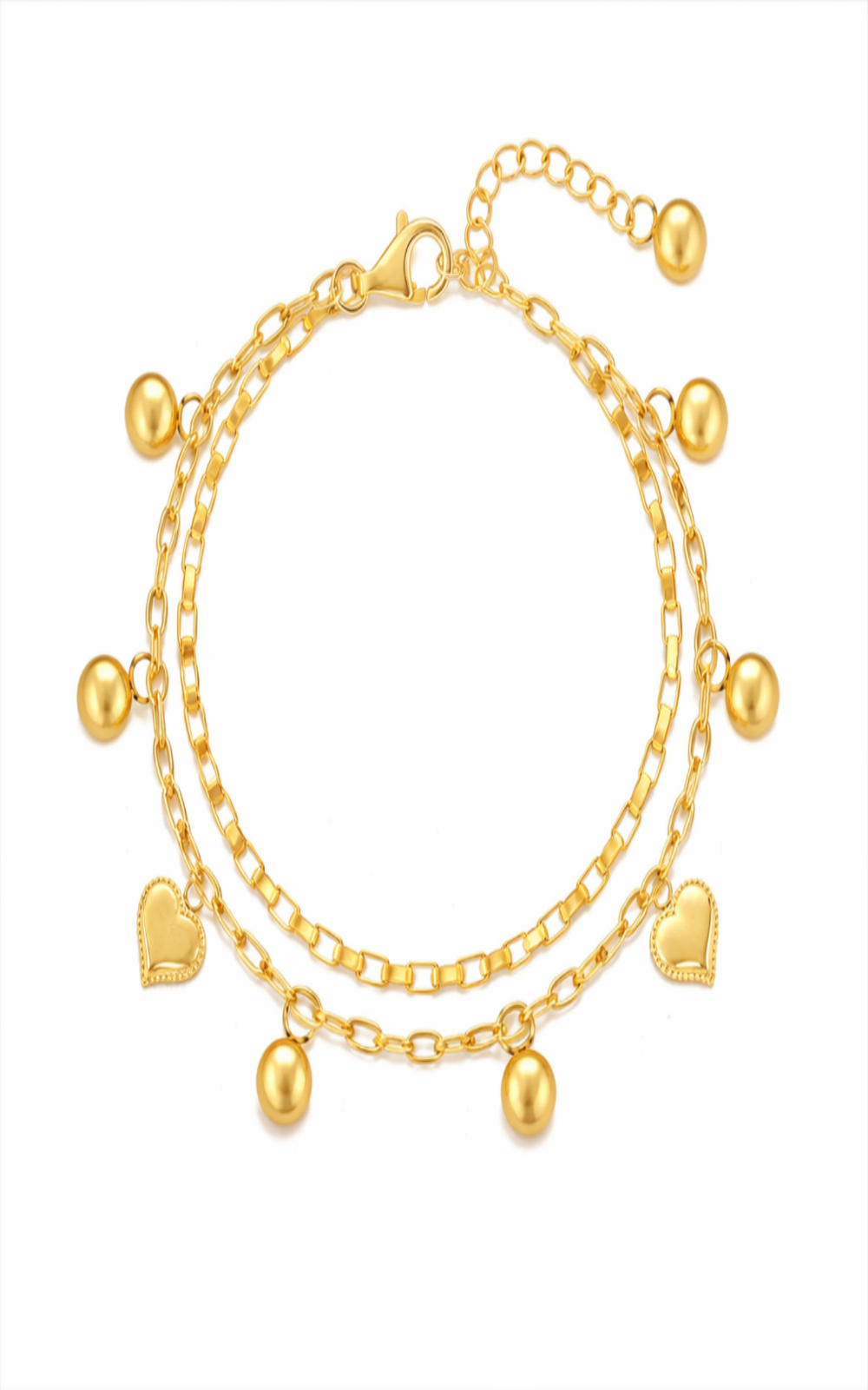 18K Gold Plated Forever Hearts Bracelet - Gold