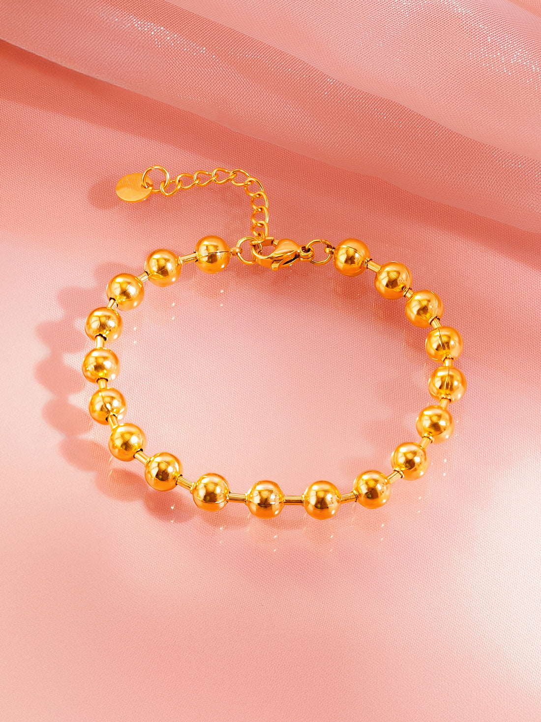 18K Gold Plated Classic Everyday Beaded Bracelet