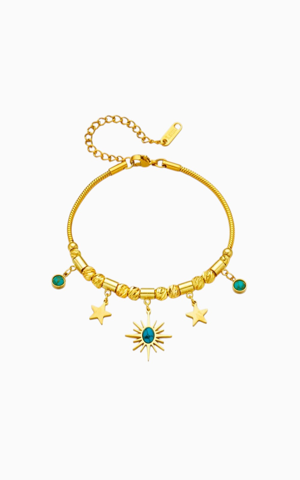 18K Gold Plated Evil Eye Charm Bracelet