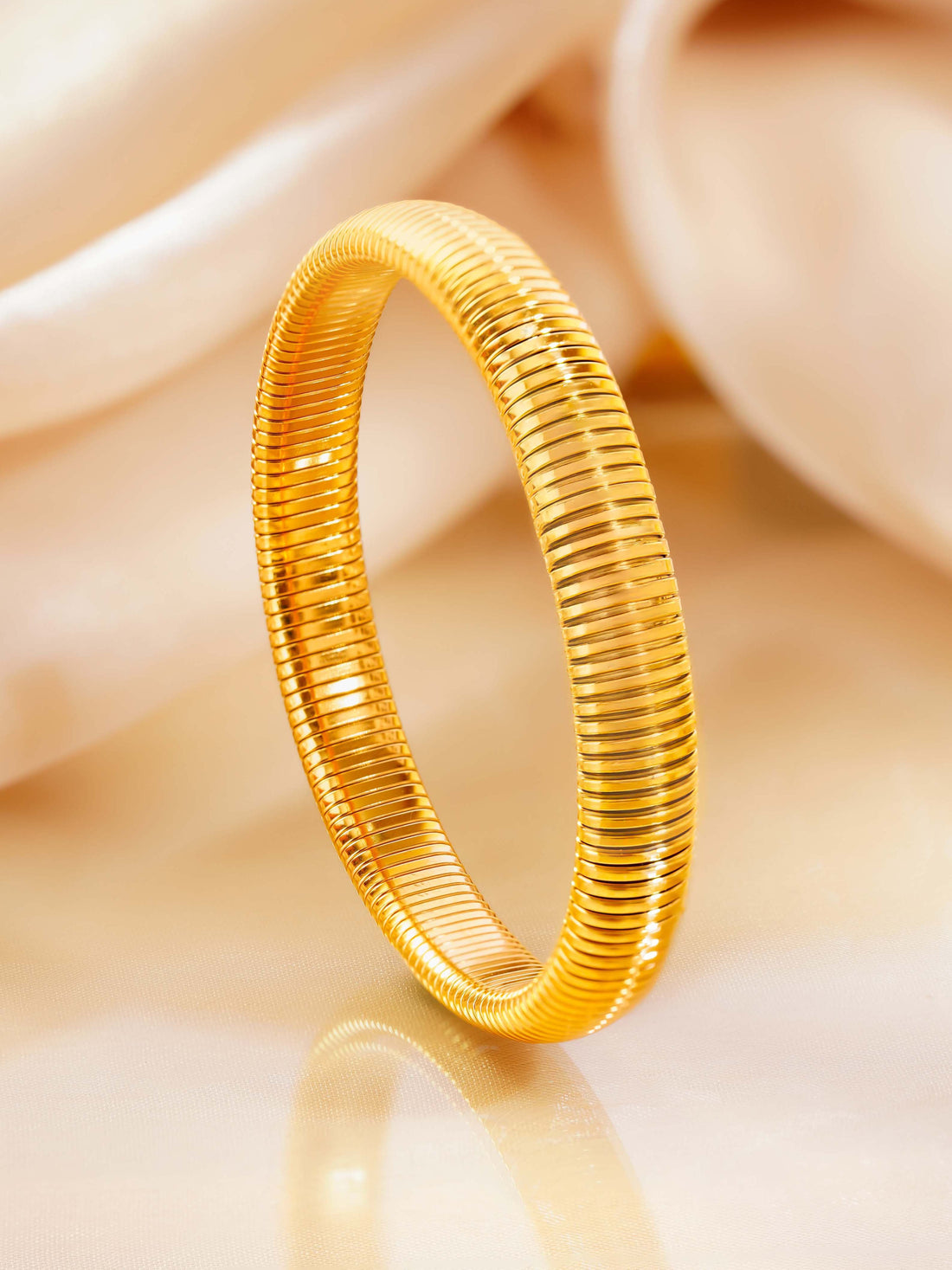 Ribbed Twin Band Bangle