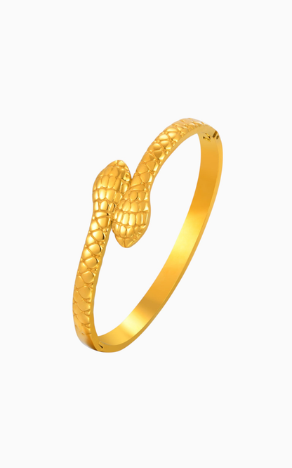 18K Gold Plated Snake Cuff Bracelet