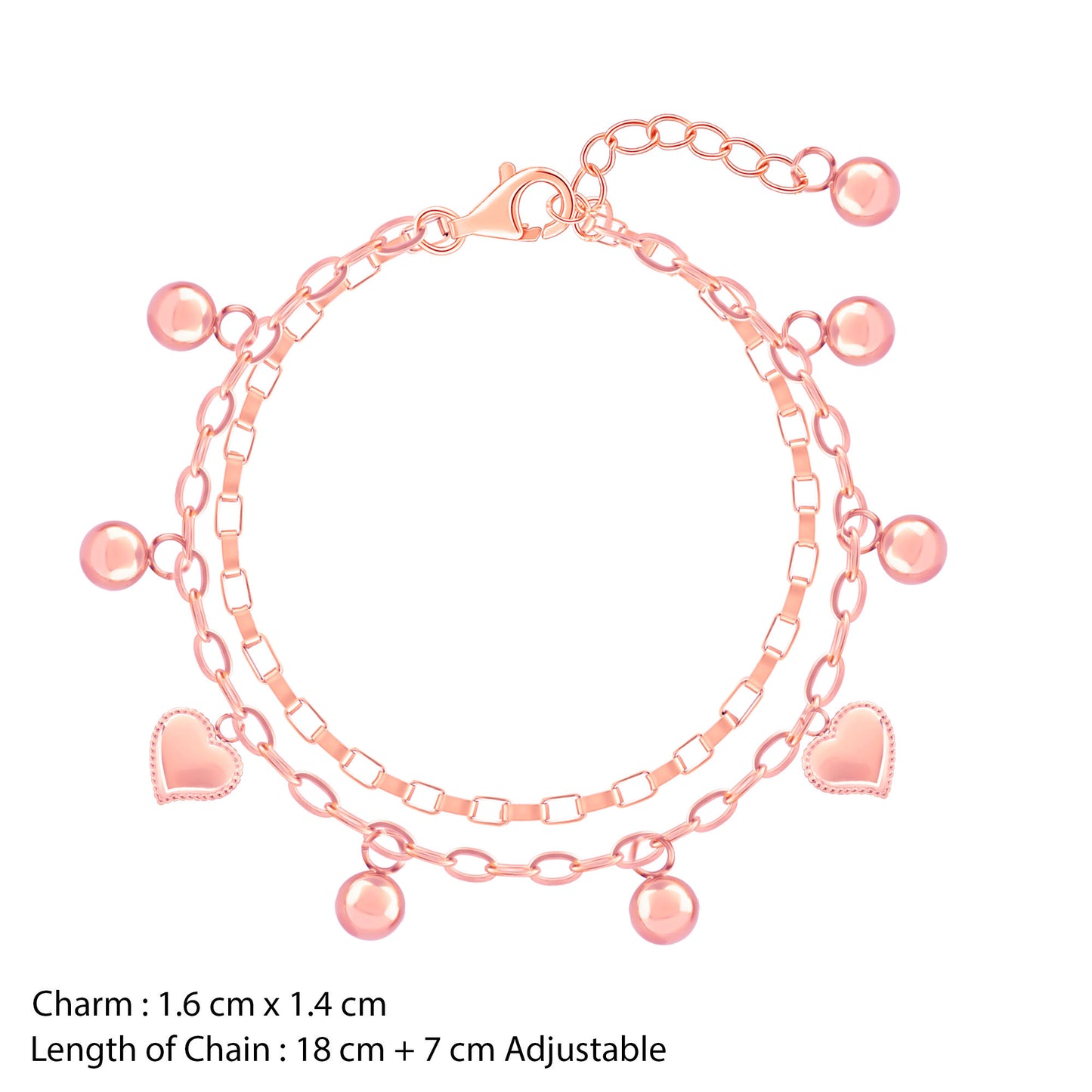 Charm and clasp detail ? rose gold