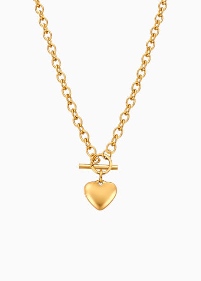 Chunky Heart Toggle Necklace