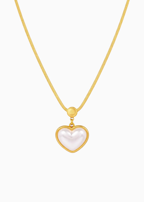 Pearl Heart Pendant Necklace