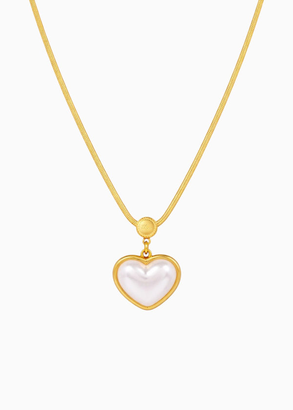 Pearl Heart Pendant Necklace