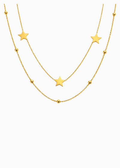 Star Scattered Layered Necklace