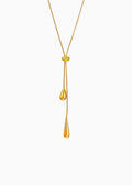 18K Gold Plated Adjustable Lariat Drop Necklace