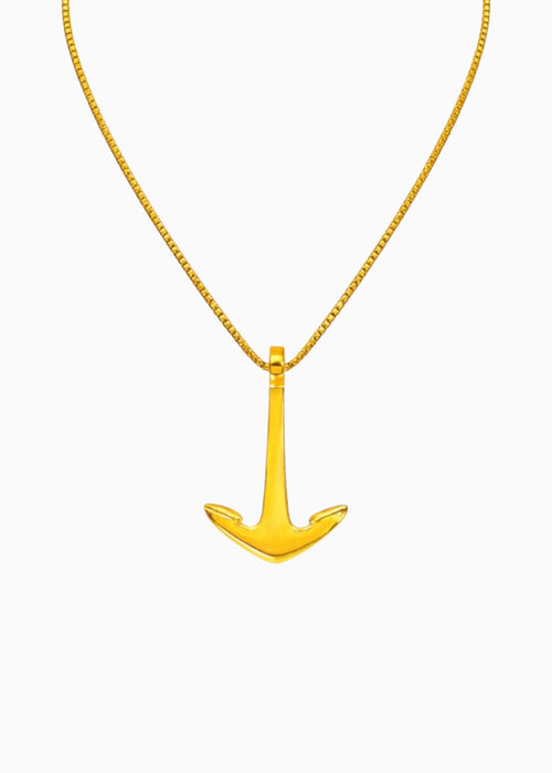 Anchor Pendant Rolo Necklace