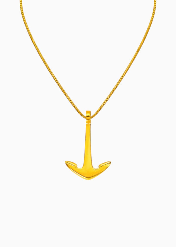 Anchor Pendant Rolo Necklace
