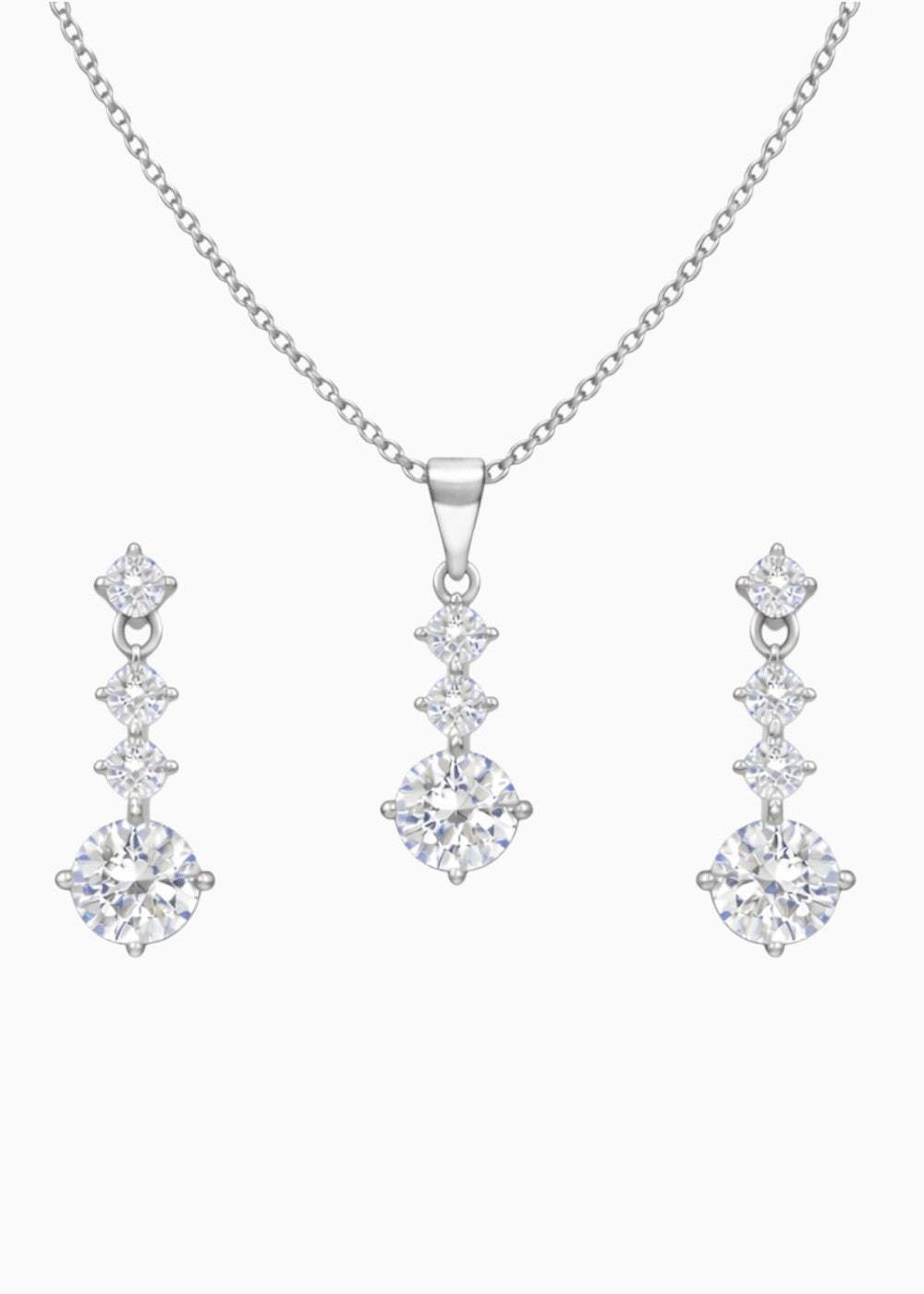925 Sterling Silver Drops of Light Jewellery Set