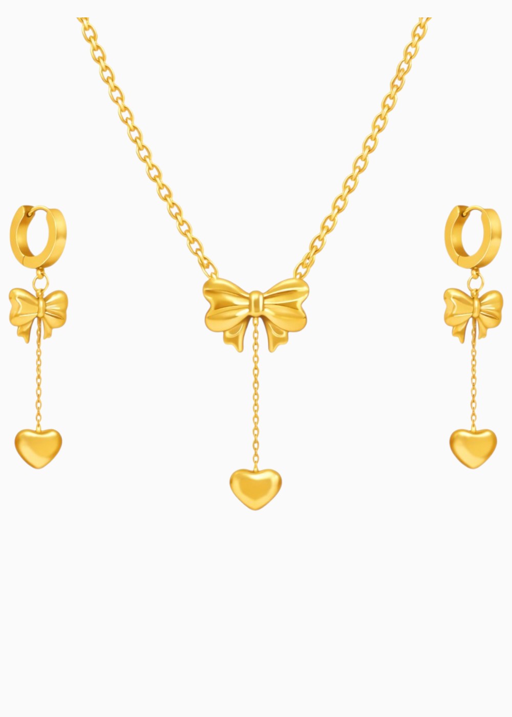 18K Gold Plated Sweetheart Bow Jewellery Set