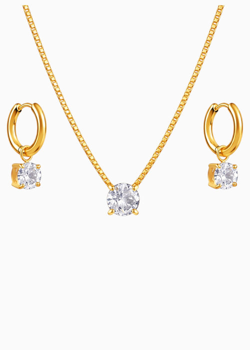 Solitaire Drop Jewellery Set