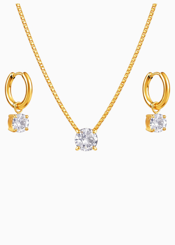 Solitaire Drop Jewellery Set