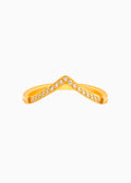 V Shape Pave Ring