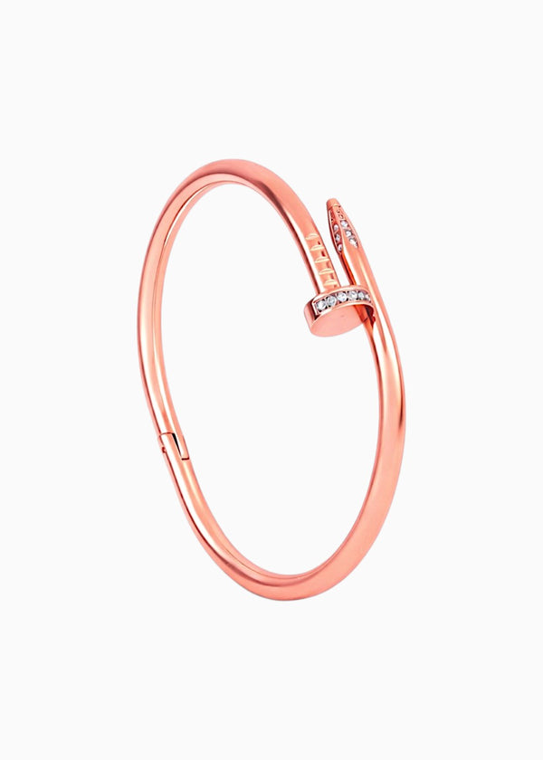 Nail Bangle Bracelet Rose Gold