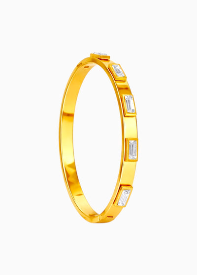 Baguette Crystal Bangle Bracelet
