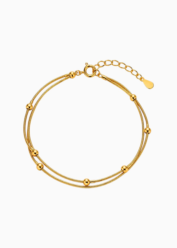 Beaded Snake Chain Bracelet