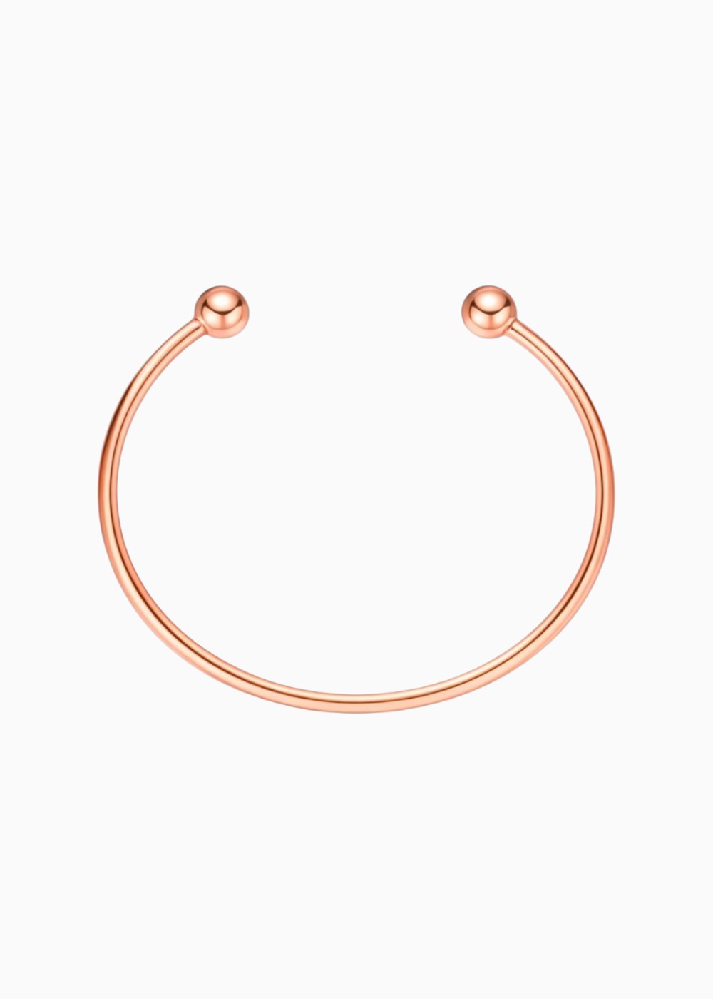 18K Gold Plated Classic Open Kada Bangle Bracelet - Rose Gold