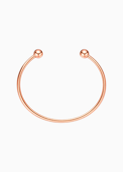 18K Gold Plated Classic Open Kada Bangle Bracelet - Rose Gold