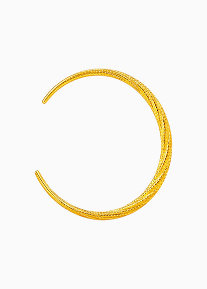 18K Gold Plated Textured Gold Finish Kada Bracelet
