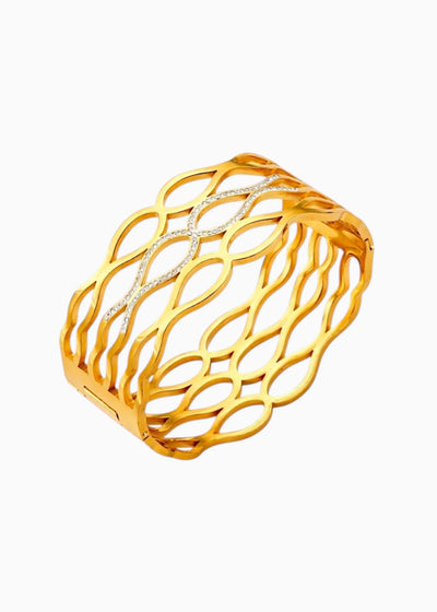 Woven Openwork Cuff Bracelet