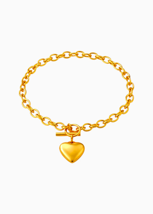 Heart Padlock Chain Bracelet