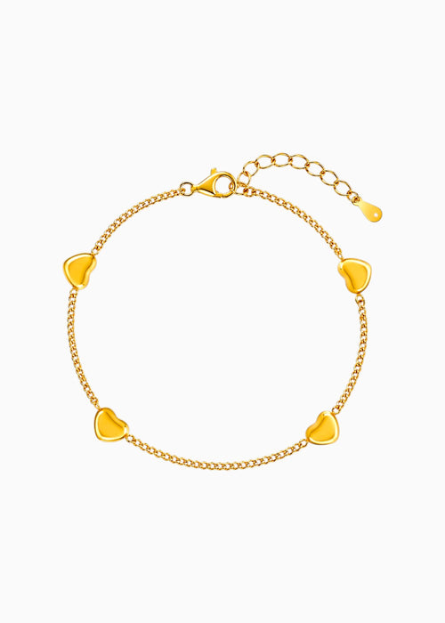 Small Heart Station Bracelet