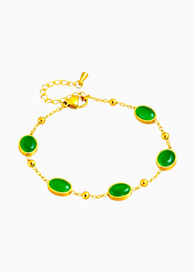 Green Cat Eye Bracelet