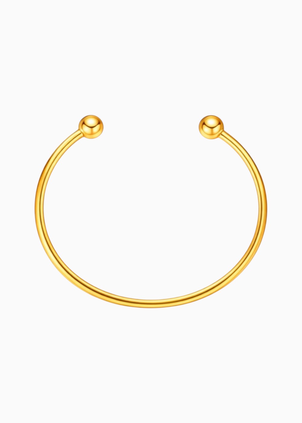 18K Gold Plated Classic Open Kada Bangle Bracelet - Gold