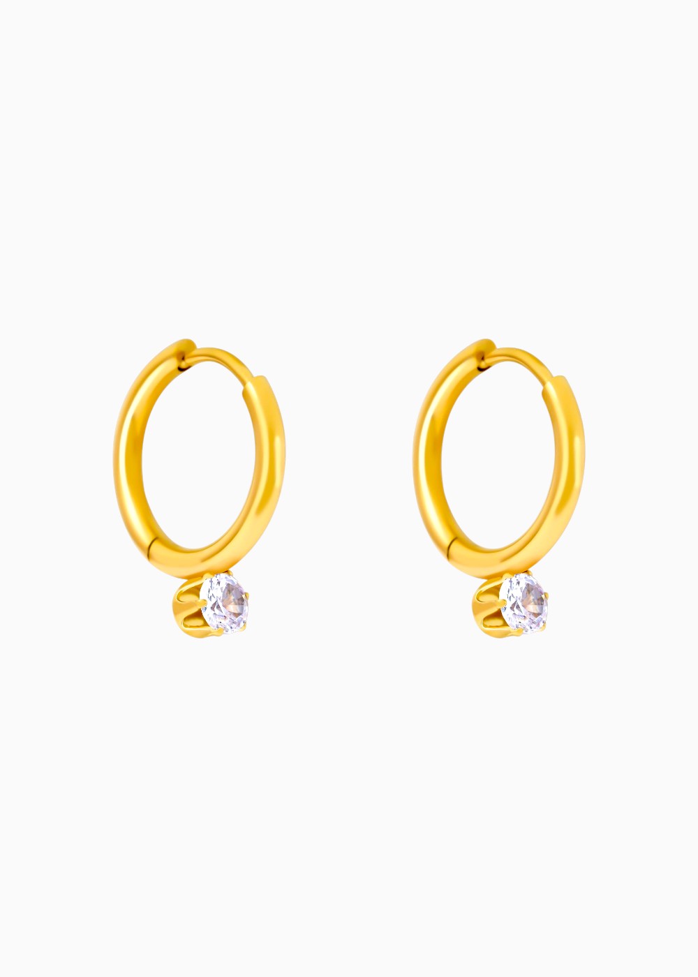 18K Gold Plated Athena Hoop Earrings