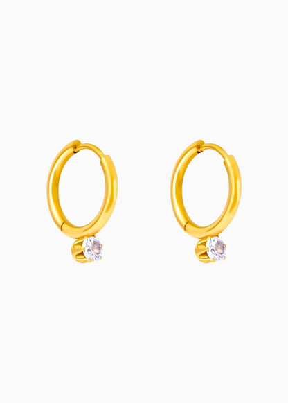 18K Gold Plated Athena Hoop Earrings