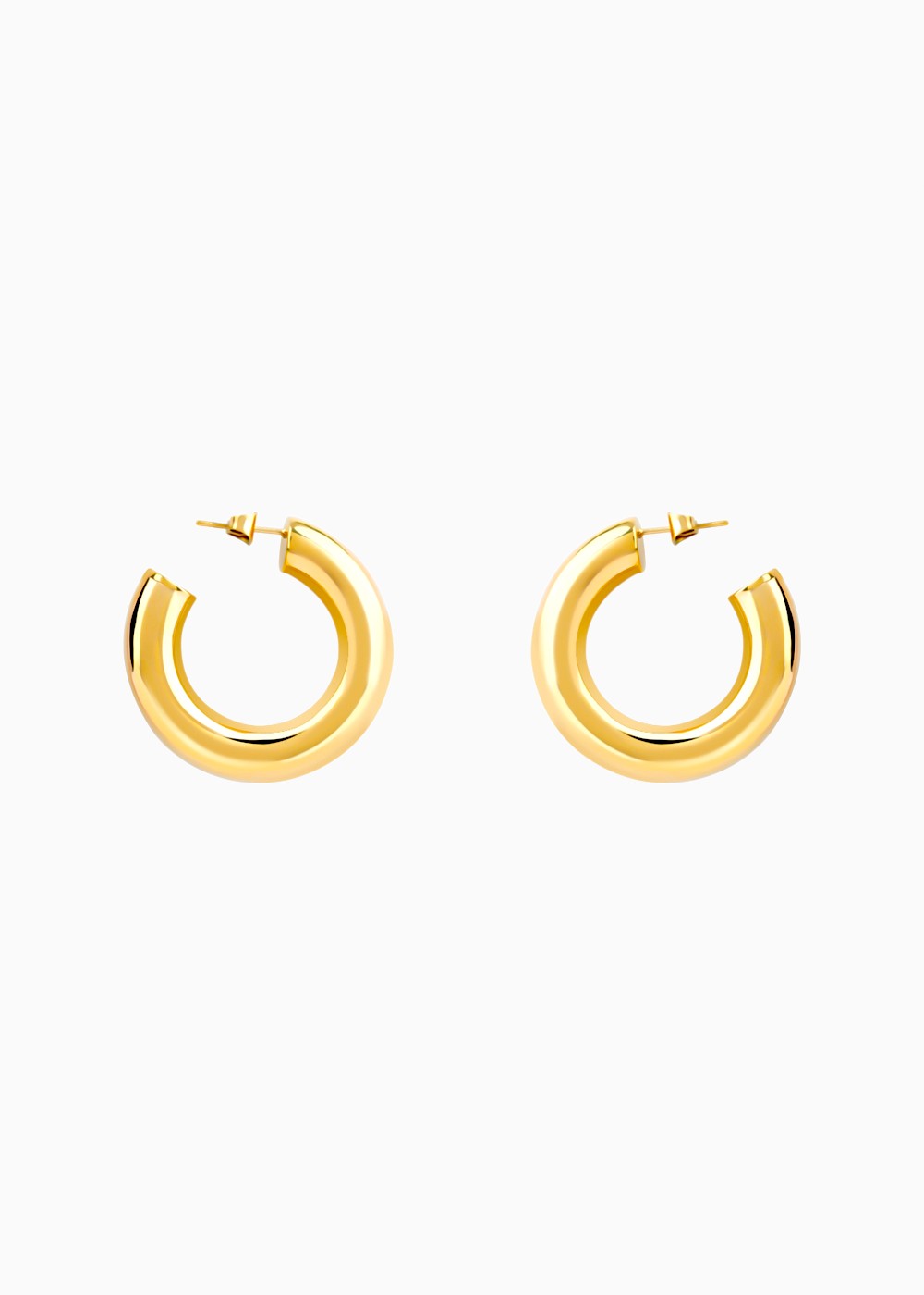 18K Gold Plated Sol Arch Curve Hoop Earrings