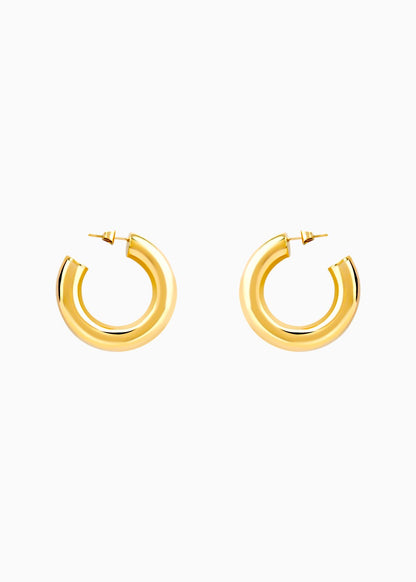 18K Gold Plated Sol Arch Curve Hoop Earrings