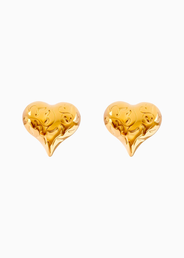 Big Puffed Heart Studs